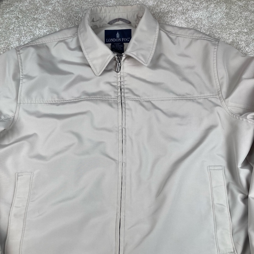 London Fog Khaki Full Zip Jacket Jacket